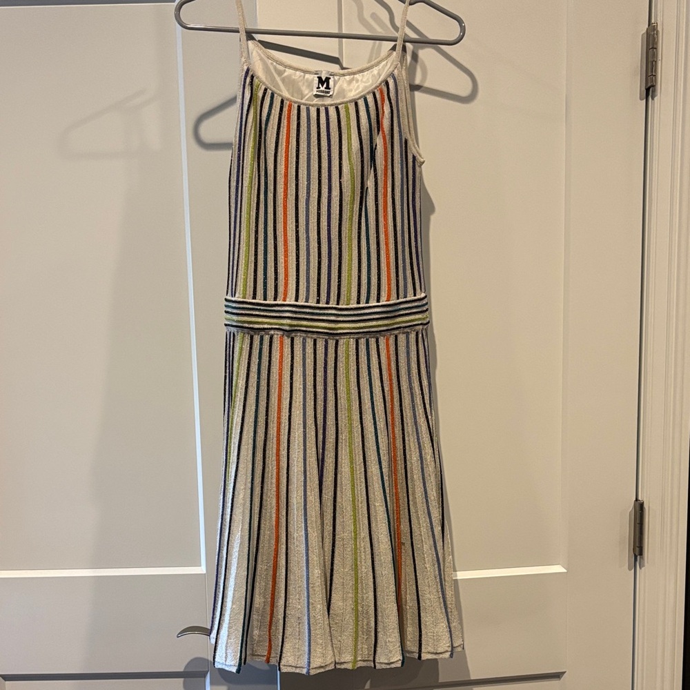 M by Missoni Striped Mini Dress in Multicolor
